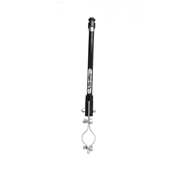 Antena Retrátil Corta Pipa Moto 6 Estágios Reclinável Guidão Aço Inox Cromada Preta