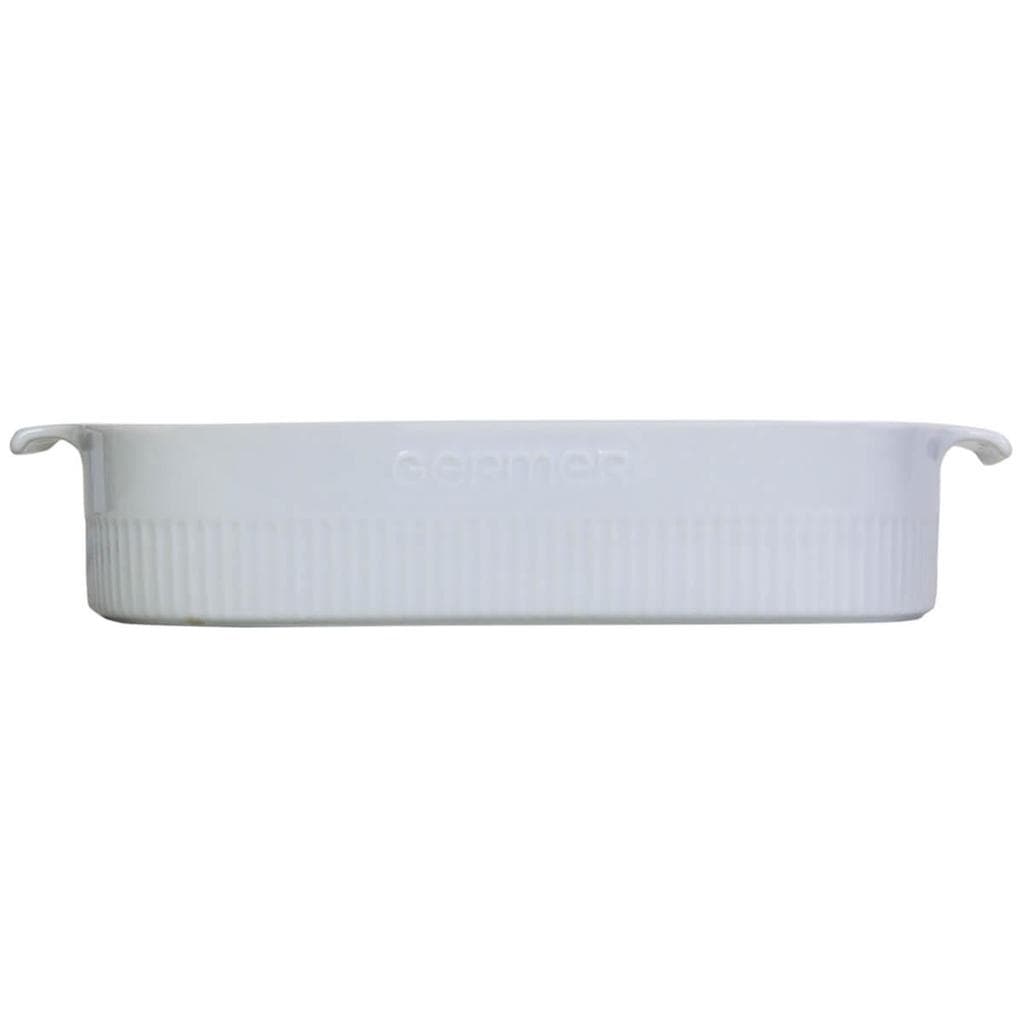 Travessa Retangular Porcelana 30x21cm Assar Servir Germer Branca Mesa Posta