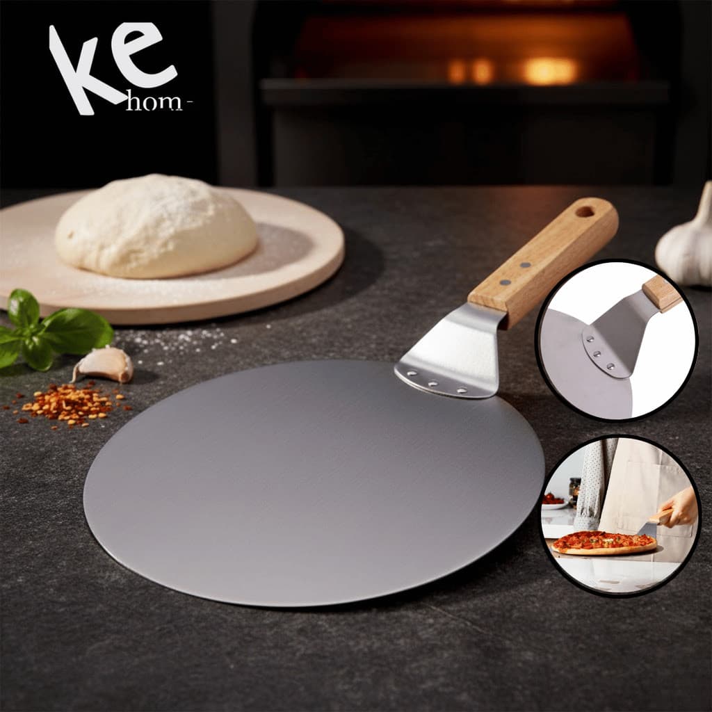 Espátula para Pizza 30cm Aço Inox - KeHome / Cozinha Forno Massa Servir Utensílios Assar