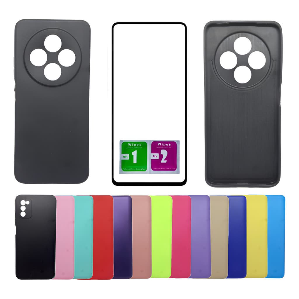 Kit Capa Aveludada Premium P/ Redmi 14c + Pelicula Vidro 9D