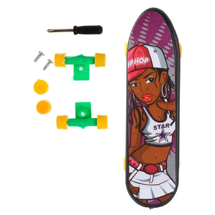 Kit Skate de Dedo Fingerboard com Acessórios e Ferramentas – Brinquedo Criativo