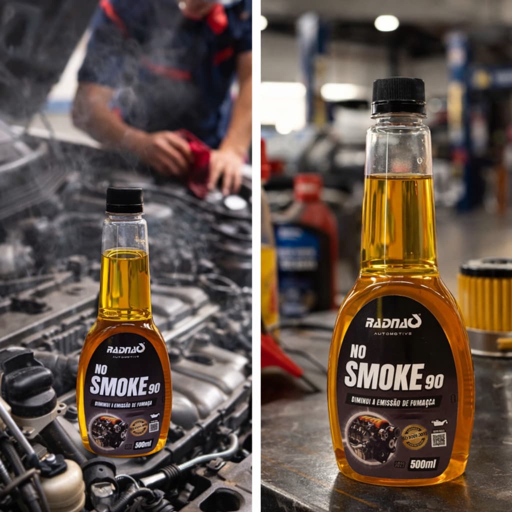 Aditivo Óleo Motor Radnaq No Smoke 90 500ml – Reduz Fumaça, Ruído e Melhora Performance do Motor