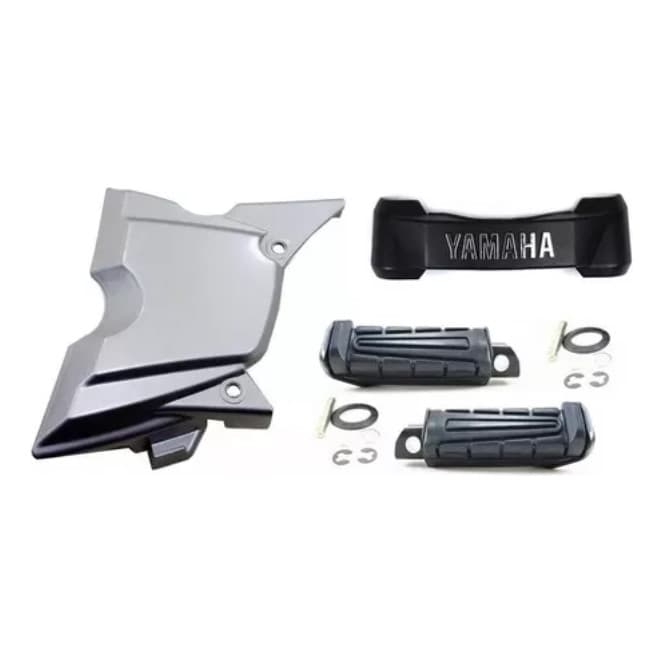 Kit Ybr Emblema Frontal+tampa + Pedaleira Completa