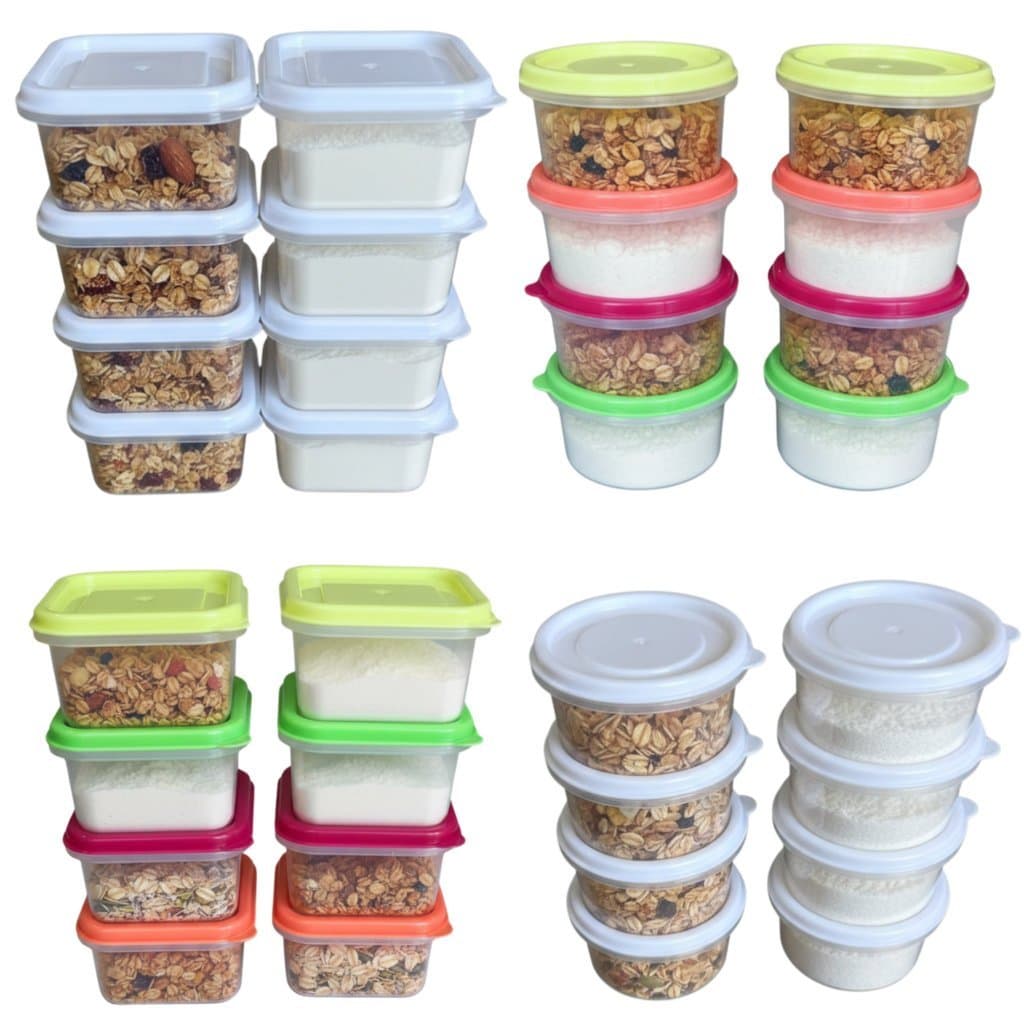Kit Mini Potes Organizadores Para Armazenar Congelar Cremes Temperos e Papinhas
