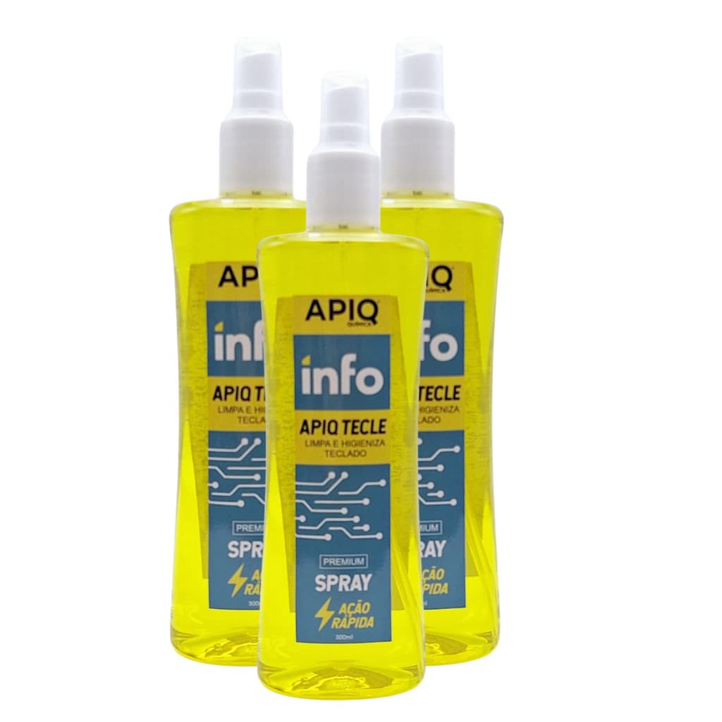 3 Spray Info Tecle 300ml Para Limpeza De Teclado