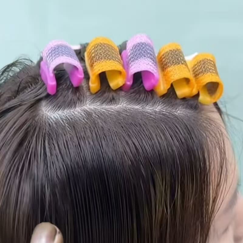 Cabeleireiro alto crânio superior aumentar a raiz do cabelo ferramenta útil sem costura perm Curling Bar QQ rolo invisív