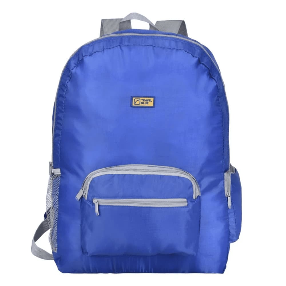 Bag Dobrável Viagem 20L Azul Nylon Leve Impermeável