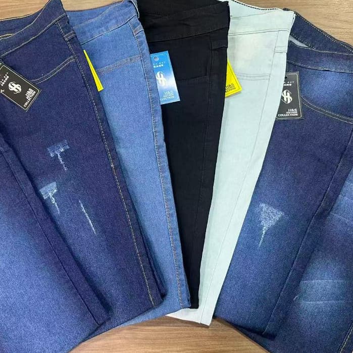 Kit 3 MODABOY Calça Jeans  Promoção Premium para trabalho Elastano Várias lavagem enviou imediato