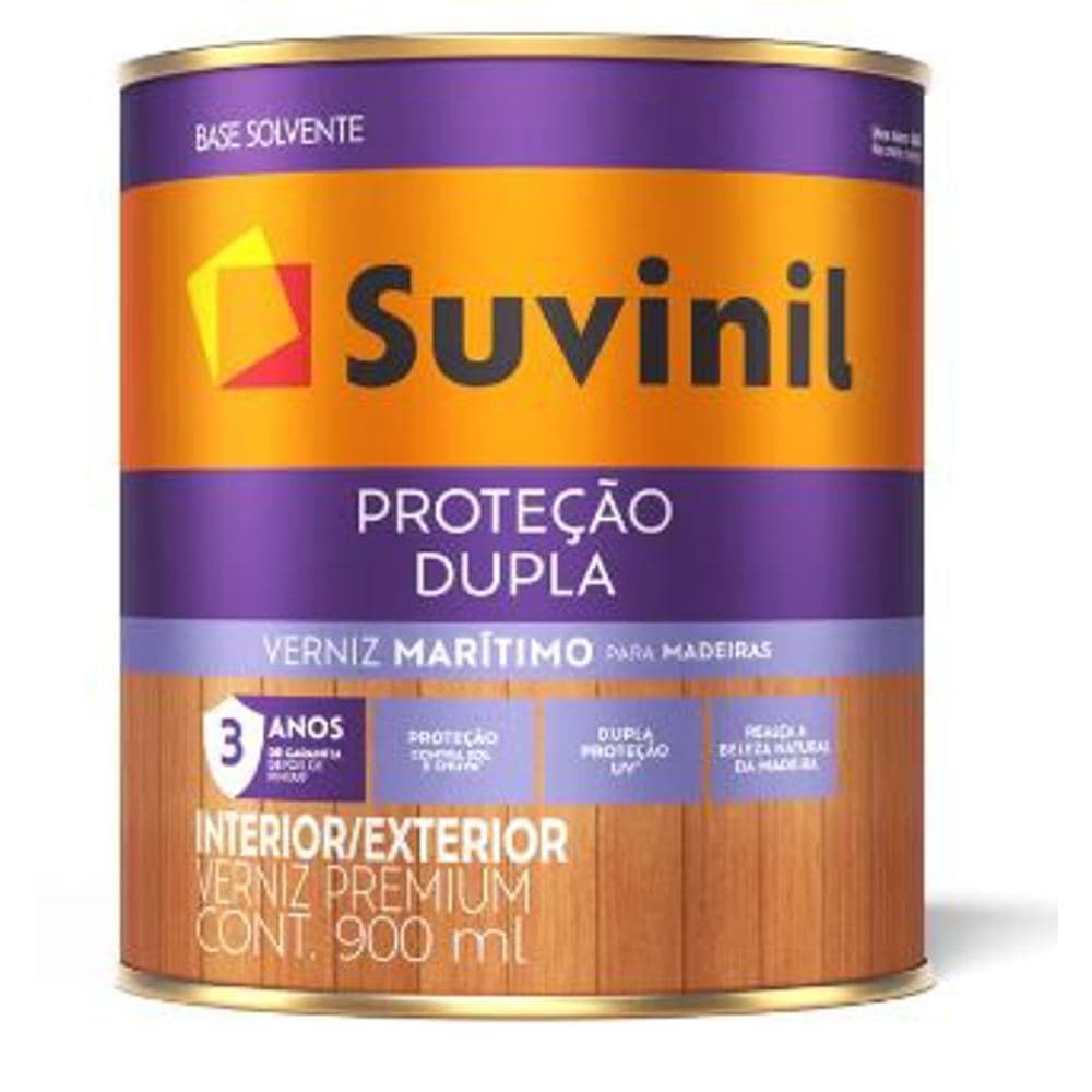SUVINIL Verniz Proteção Dupla Fosco 0,9L Natural Madeira Interna e Externa