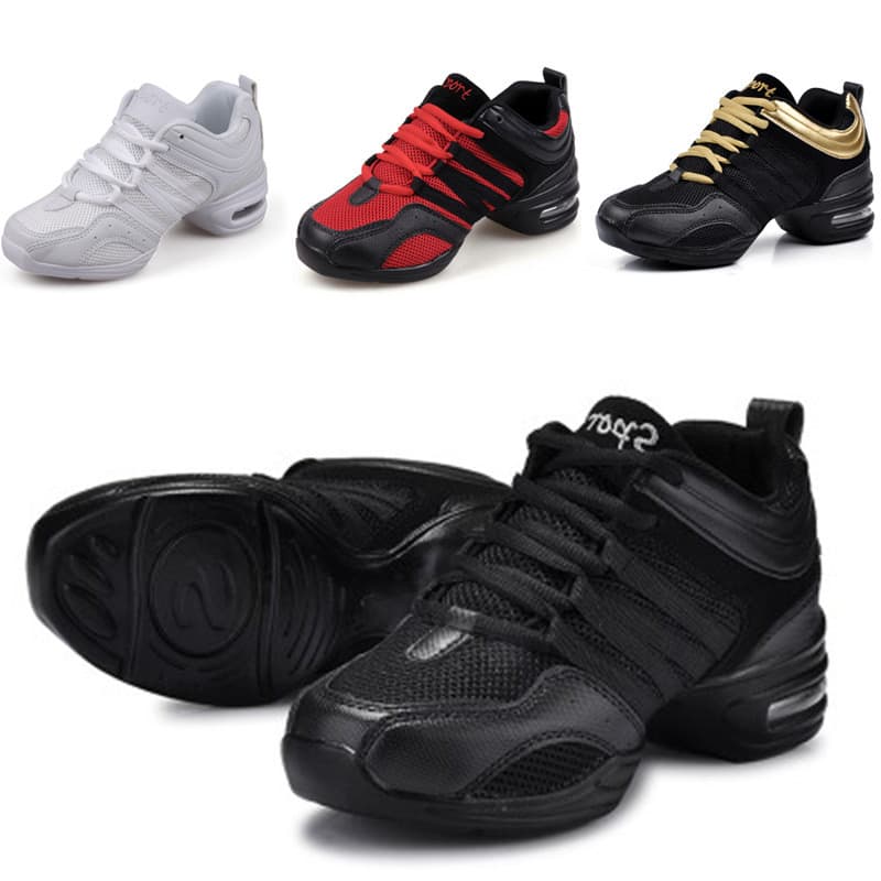 Novo produto sapatos femininos malha confortável respirável moda sapatos de dança femininos