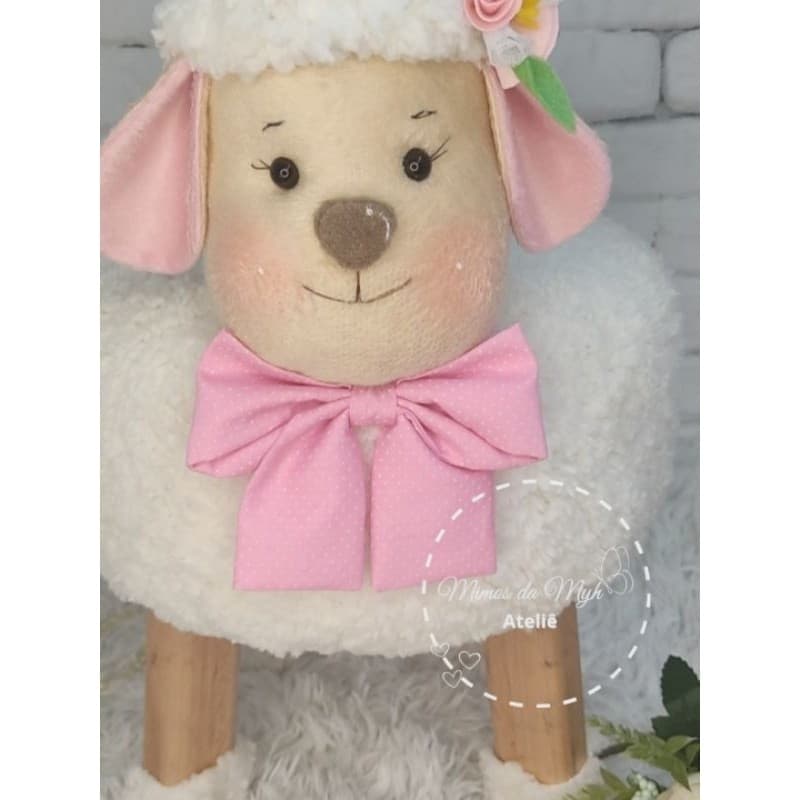 Banco/Banquinho infantil/Banco decorativo para quarto de bebê Fazendinha ovelha/ovelhinha