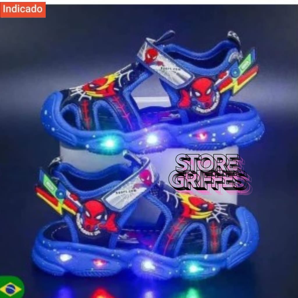 Sandálias velcro Infantis Homem-Aranha de Verão Novo Estilo de Verão à Prova de Pontapés