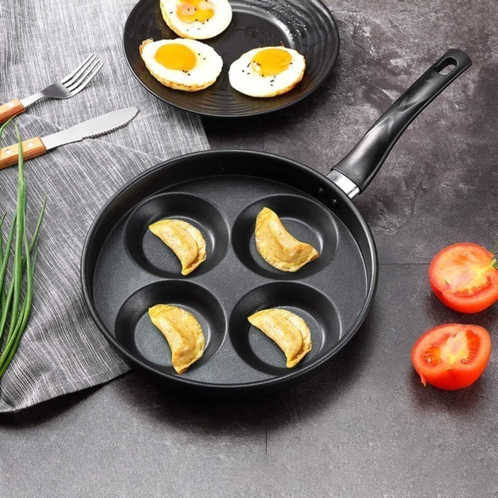 Frigideira Antiaderente 4em1 Divisórias Omelete Ovo Sanduíche Grill Fritar Panela