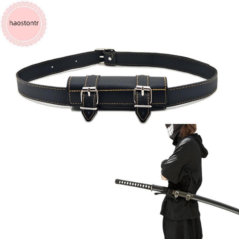 Haostontr Cinto De Couro PU Para Katana , Suporte De Espada Medieval , Adereços De Cosplay Bainha Demon Slayer BR