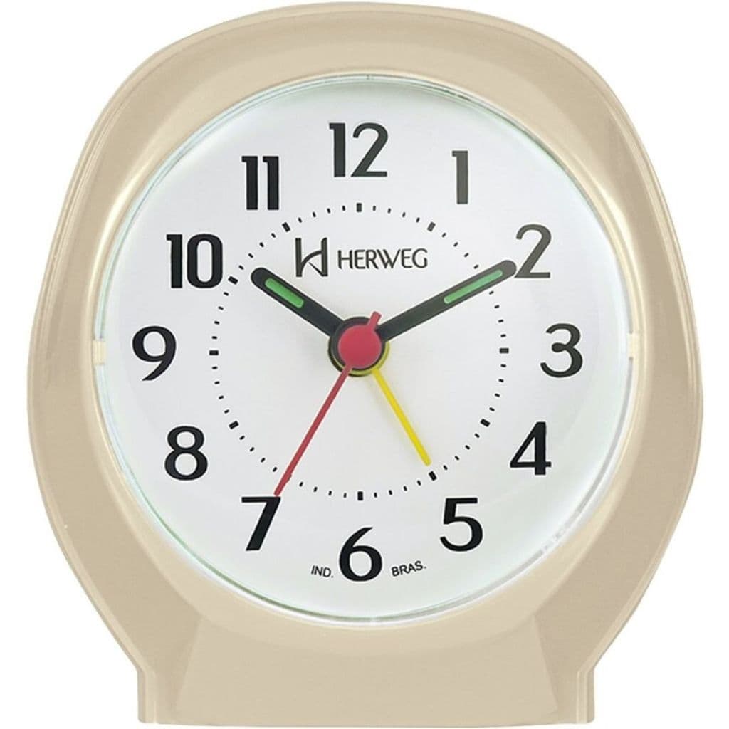 Relógio Despertador Herweg Alarme 2634-032 Marfim