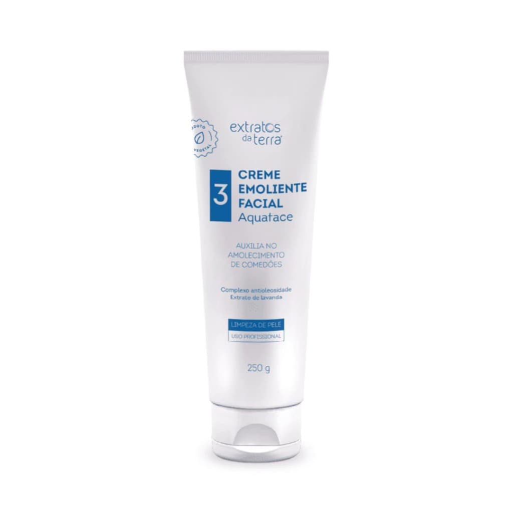 Creme Emoliente Facial Aquaface 250g Extratos da Terra | Amolece Cravos e Comedões | Limpeza de Pele