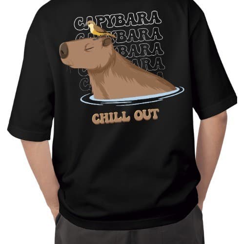 Camiseta Capivara Capybara Chill Out Calma Unissex Estampa Alta Qualidade