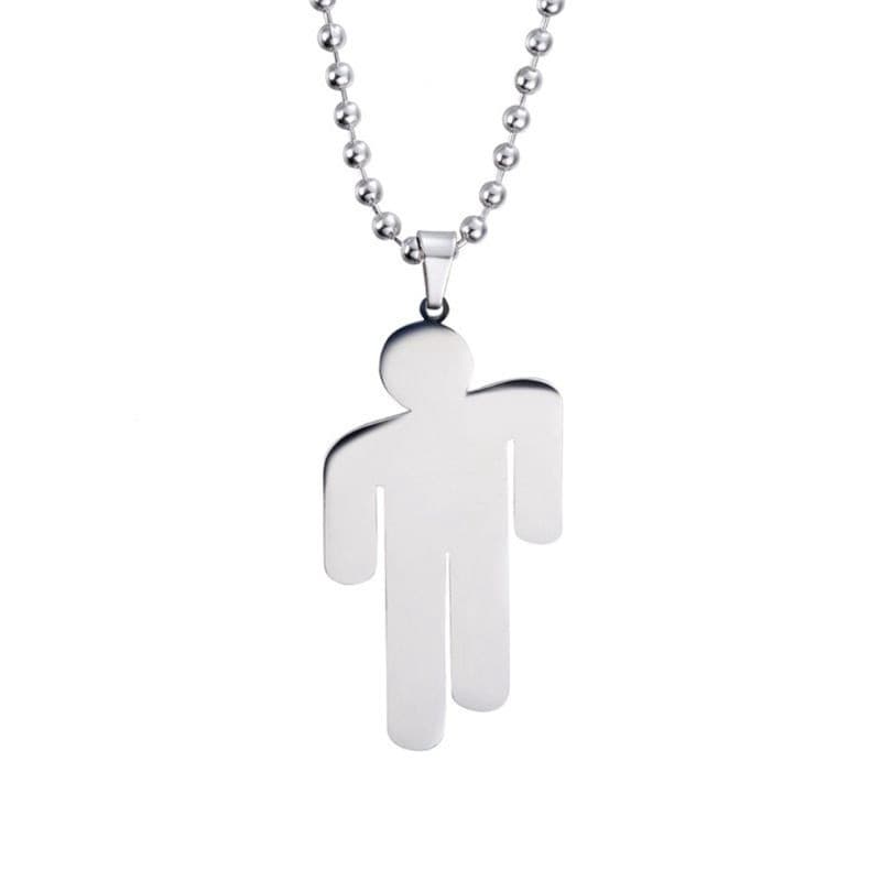 Colar de Aço Inoxidável com Pingente em Forma de Leque da Cantora Billie Eilish da Royallove, Joias YDKY