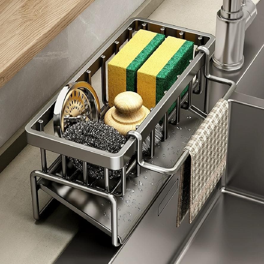 Pia esponja dreno rack torneira pendurado rack de armazenamento de cozinha