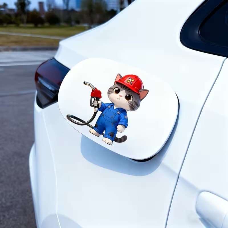 Novo produto tampa do tanque de combustível do carro adesivo gatinho Design Notebook motocicleta adesivo decorativo