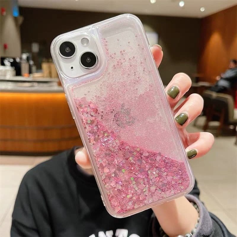 Capa Estética De Areia Líquida Capinha Para IPhone 16 15 14 Plus 13 12 17 Air Pro XS Max XR Cantos De Airbag Normais