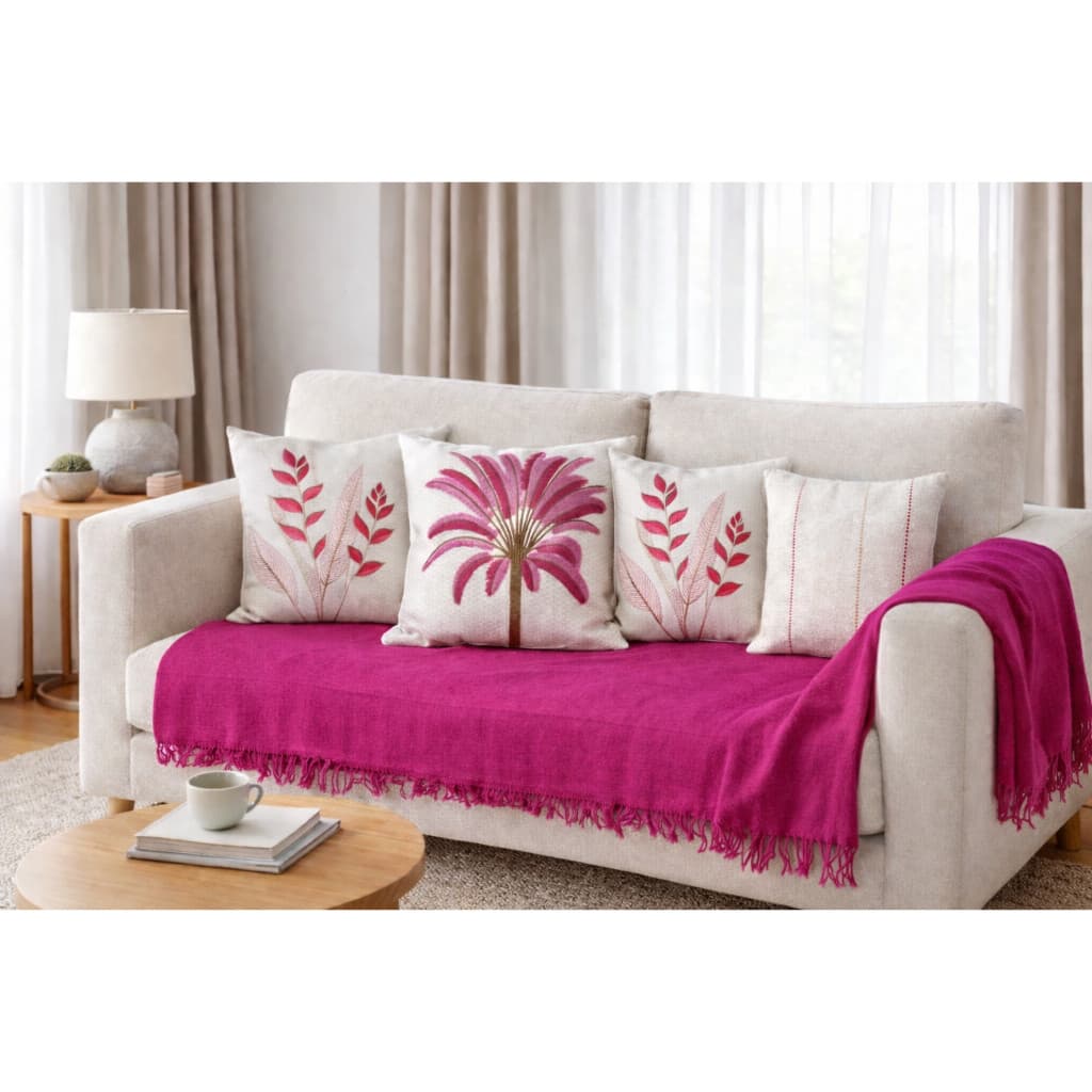 Kit com 04 unidades de Almofadas Linho Decorativas 45x45