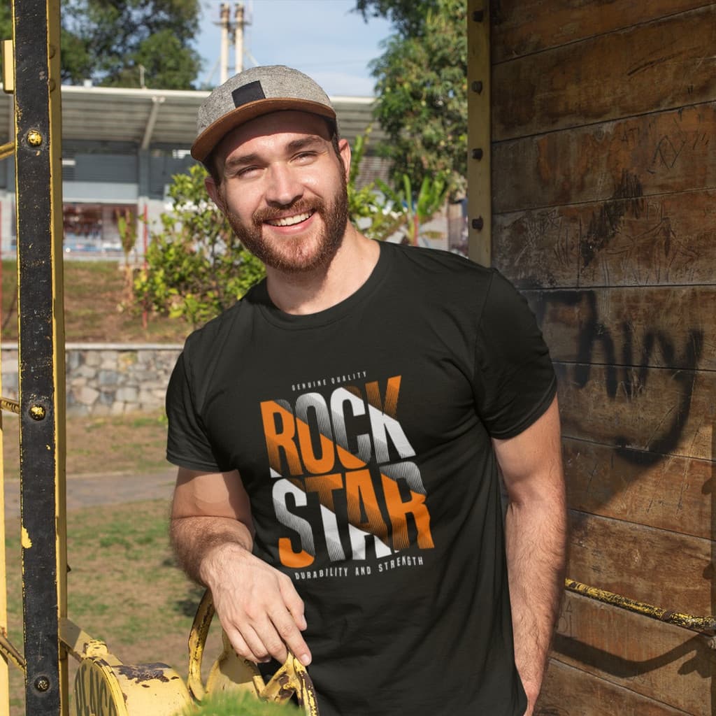 Camiseta 100% Algodao Streetwear Estilo Rock Star Dark Dtf