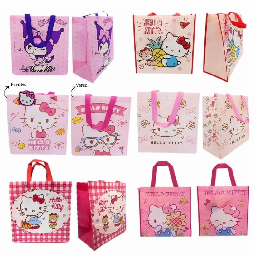 Bolsa Hello Kitty Reutilizável – 7 Estilos Disponíveis | Compras, Presente e Dia a Dia