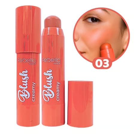 BLUSH BASTÃO STICK CREAMY COR 03 - FEBELLA