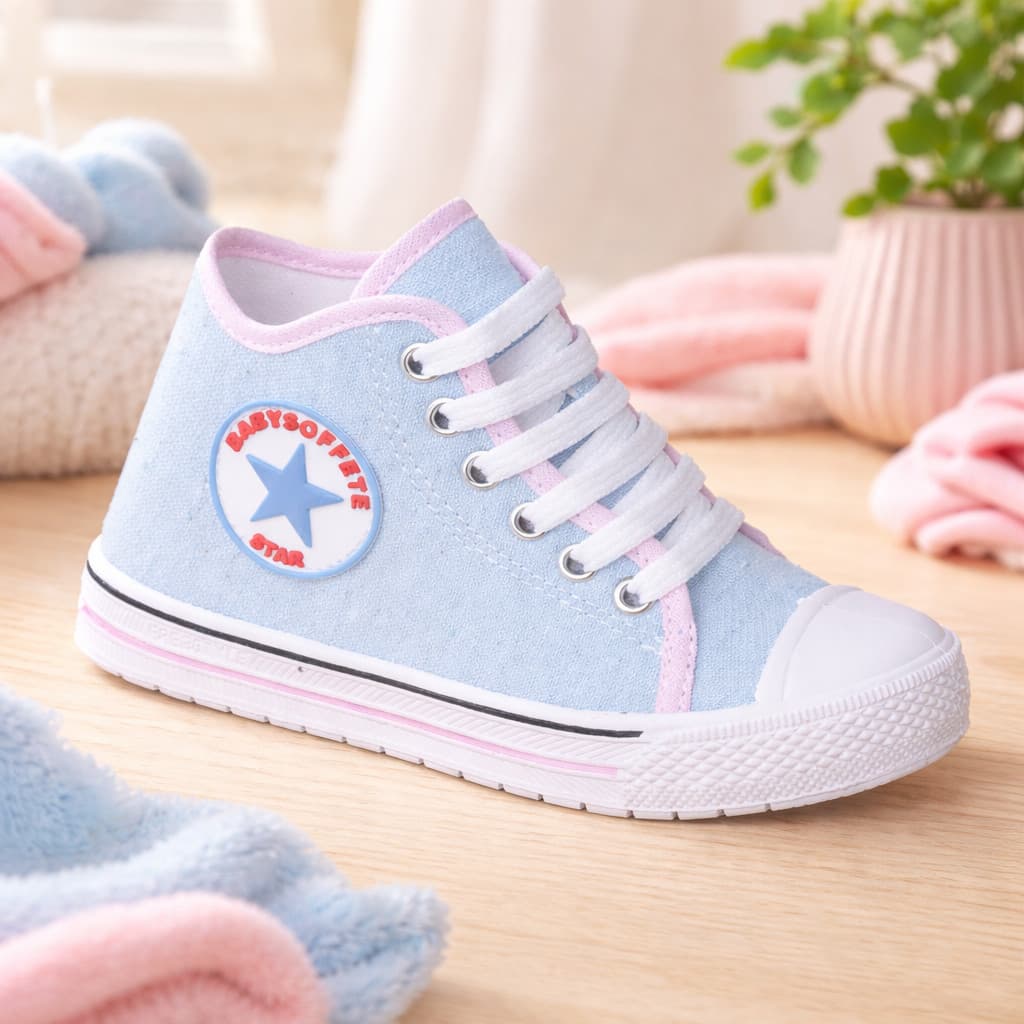 Tênis Botinha Infantil Cano Alto Star Antiderrapante All Leve Moda Dia Dia Promoção Bota Confortável Leve Macio