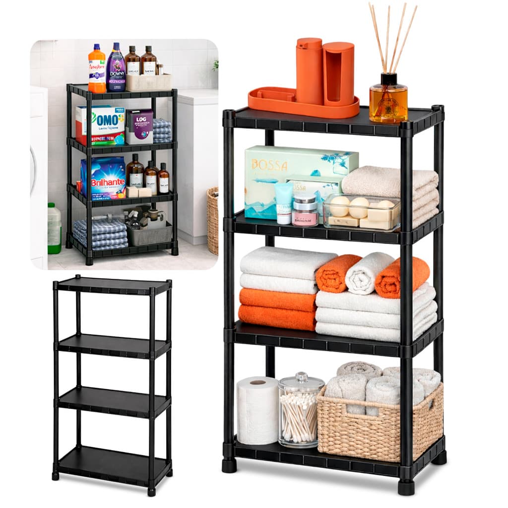 Prateleira 4 Andares Desmontável Multiuso Modular Resistente Unishop Estante