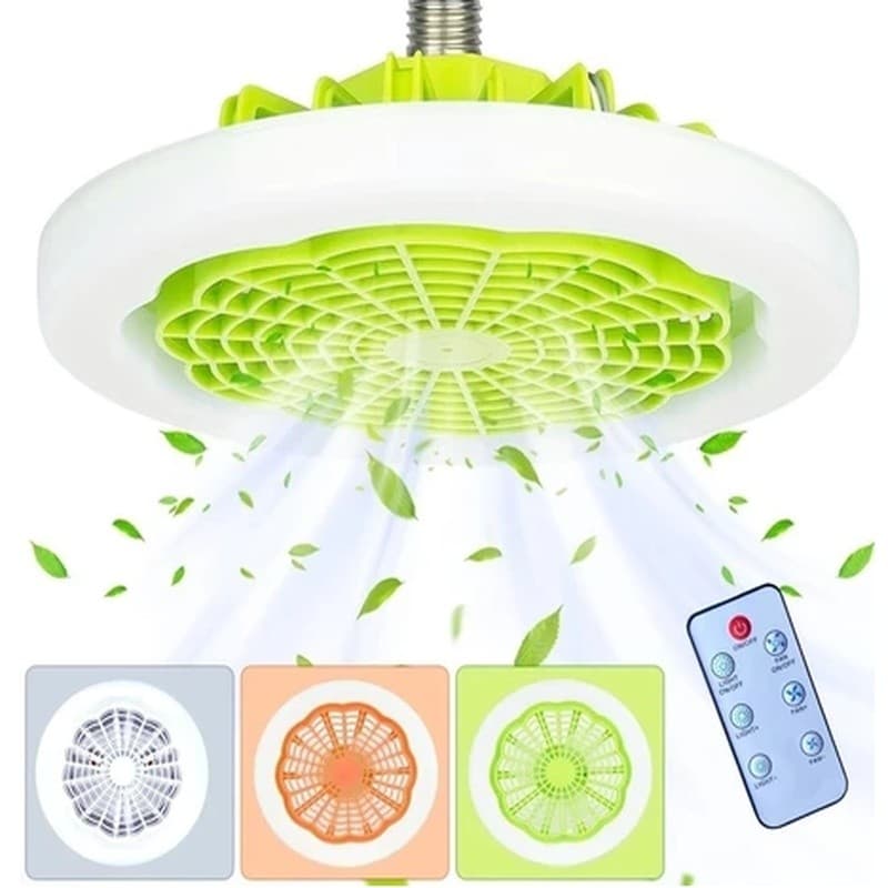 Ventilador de Teto Fechado com Luz – Mini Lâmpada 10,2” 30W Branca