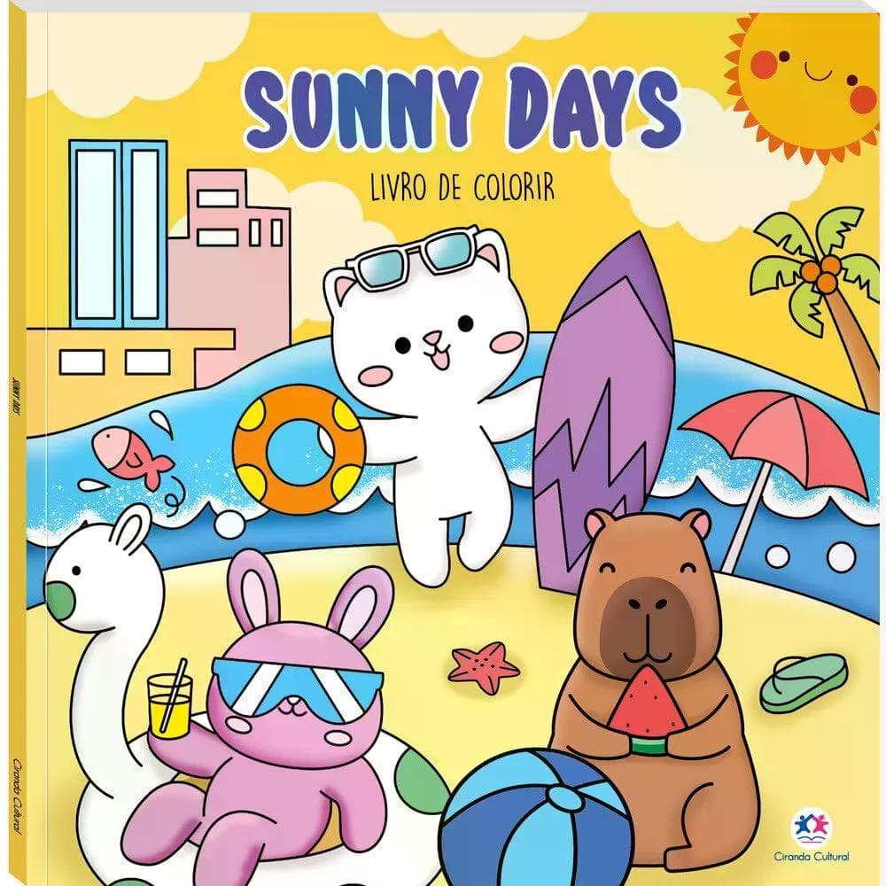 Livro de colorir infantil Sunny Days Ciranda Cultural