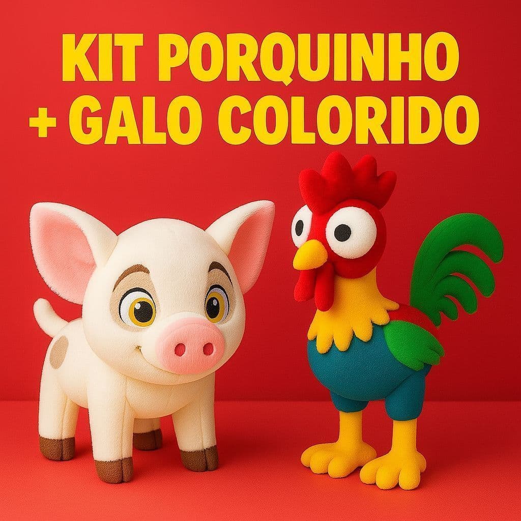 Pelucia HeiHei Galo e Pua Porquinho Moana a Presente Disney Menino Menina Brinquedo Stitch Pelúcia