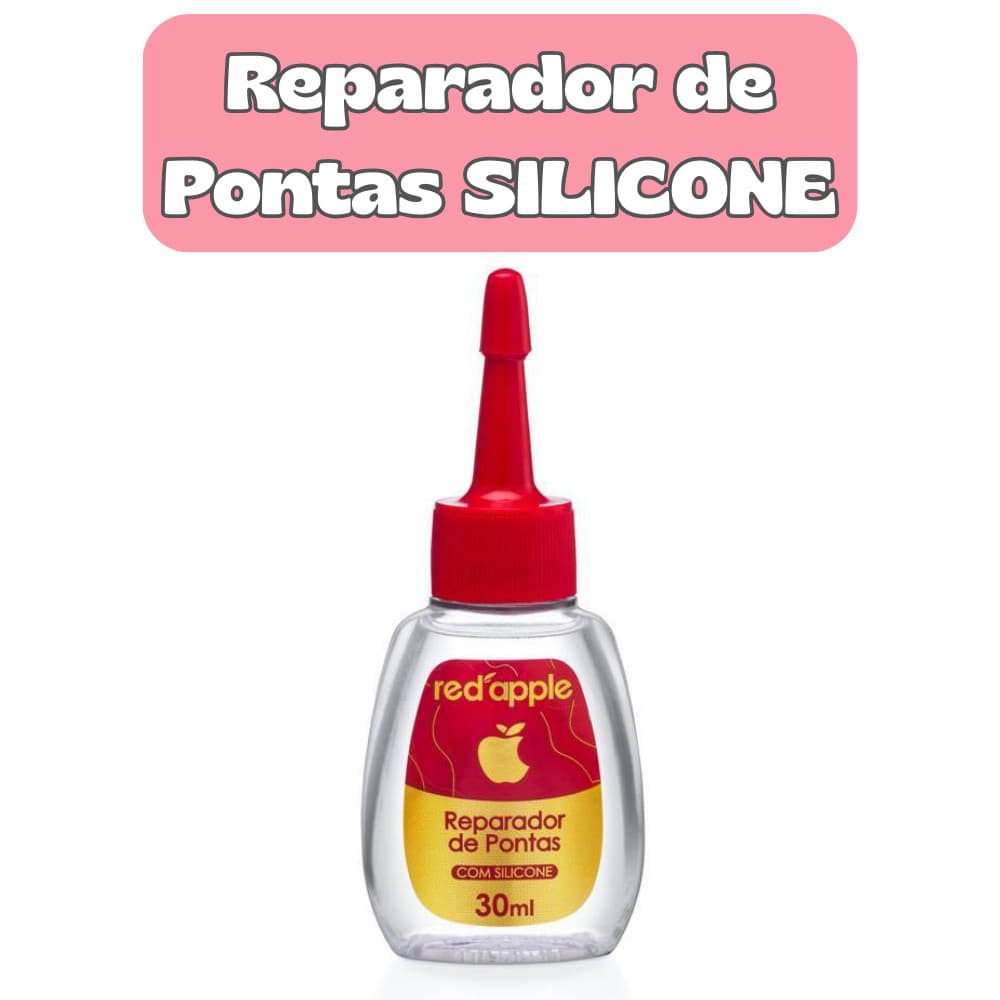 Reparador de Pontas - SILICONE – Brilho Instantâneo, Antifrizz e Toque Sedoso Red Apple