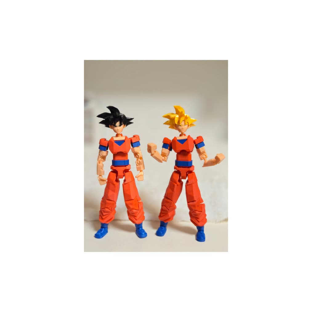 Dummy Boneco Goku e Goku Super Saiyajin Articulado – Inspirado em Dragon Ball