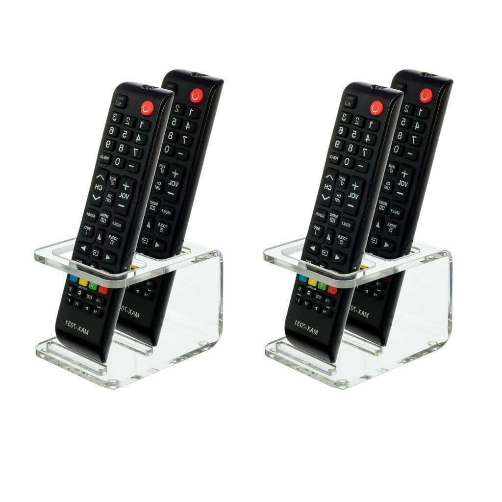 Kit 2 Suporte Porta Controle Remoto 2 Controles Acrílico TV Multiuso Decoração Sala