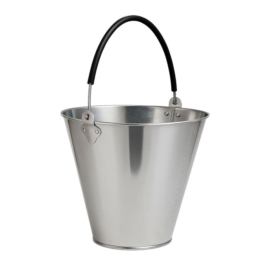 Balde Inox Oval 15 Litros - Para Ordenha, Água, Limpeza, Gelo e Decoração - SF35