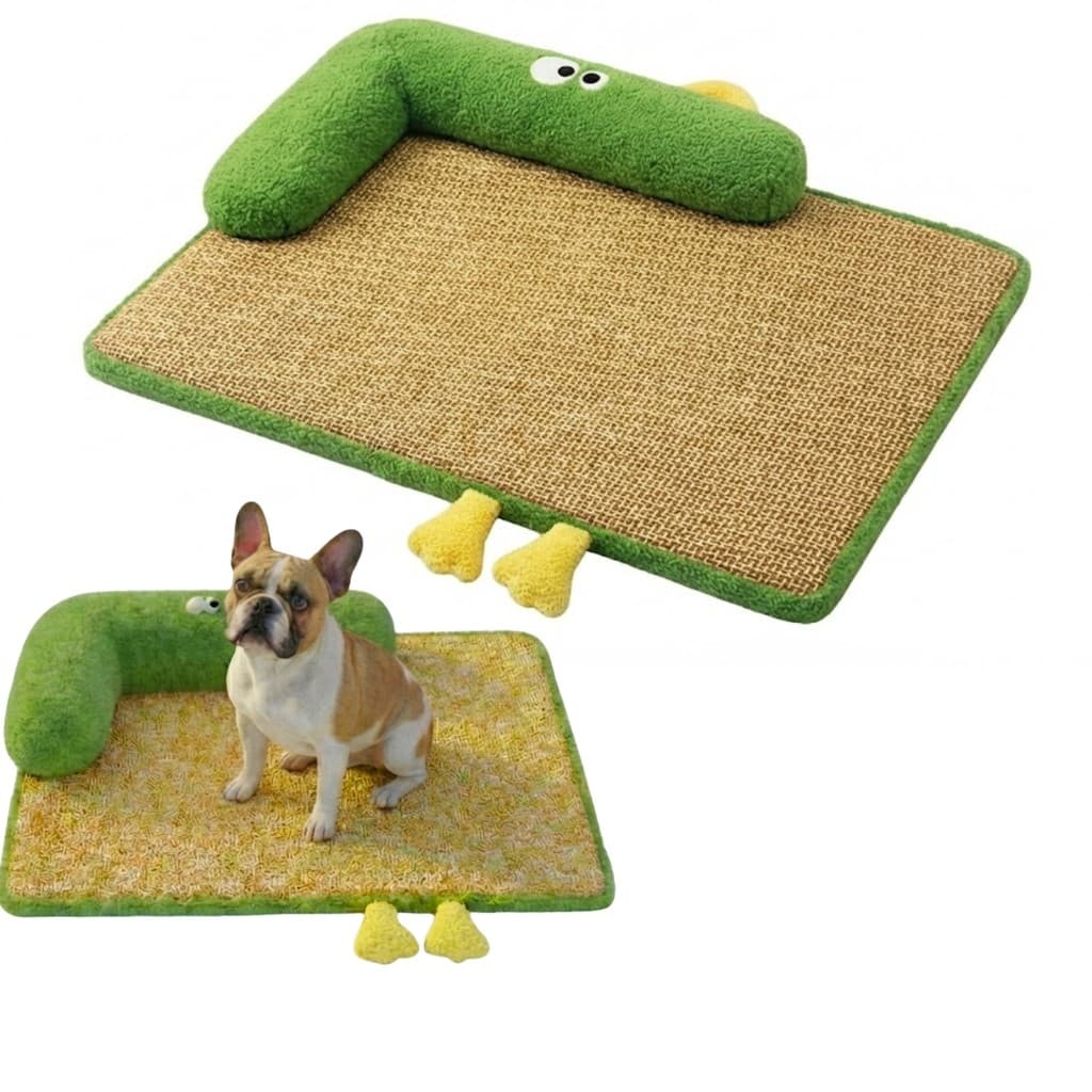 Cama Colchonete Pet 75x55cm Lavável Zíper Fundo Impermeável Trama Fresca