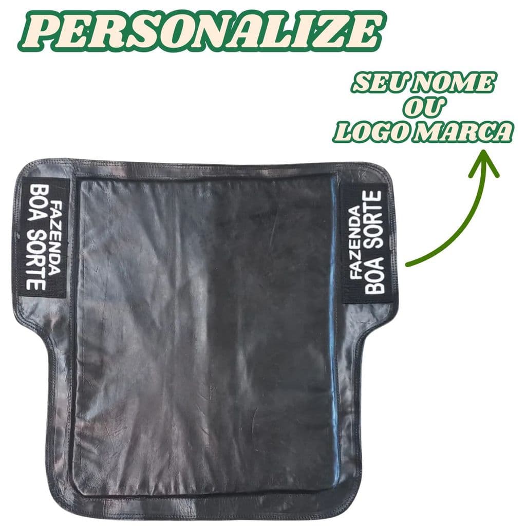 Manta Couro Natural De Bode Em Gel Personalizado Para Sela Vaquejada