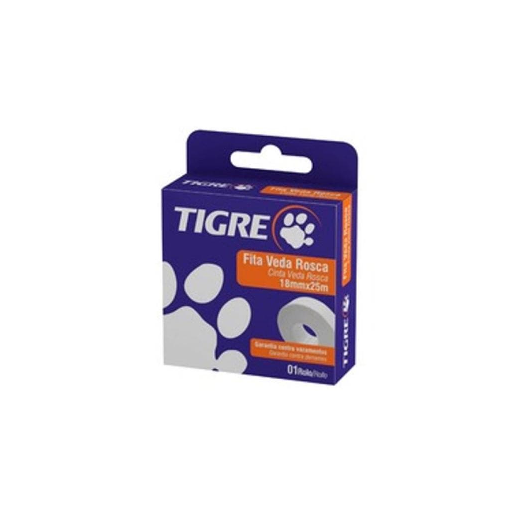 Fita Veda Rosca 18mm x 50m 54501951 Tigre Caixa 28 Unid