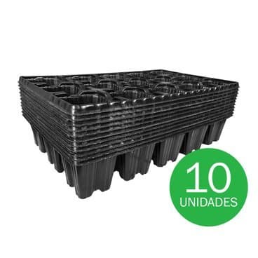 Kit Bandeja para Semeadura Preto Nutriplan 15 Células 2134 Baixa 10 unidades