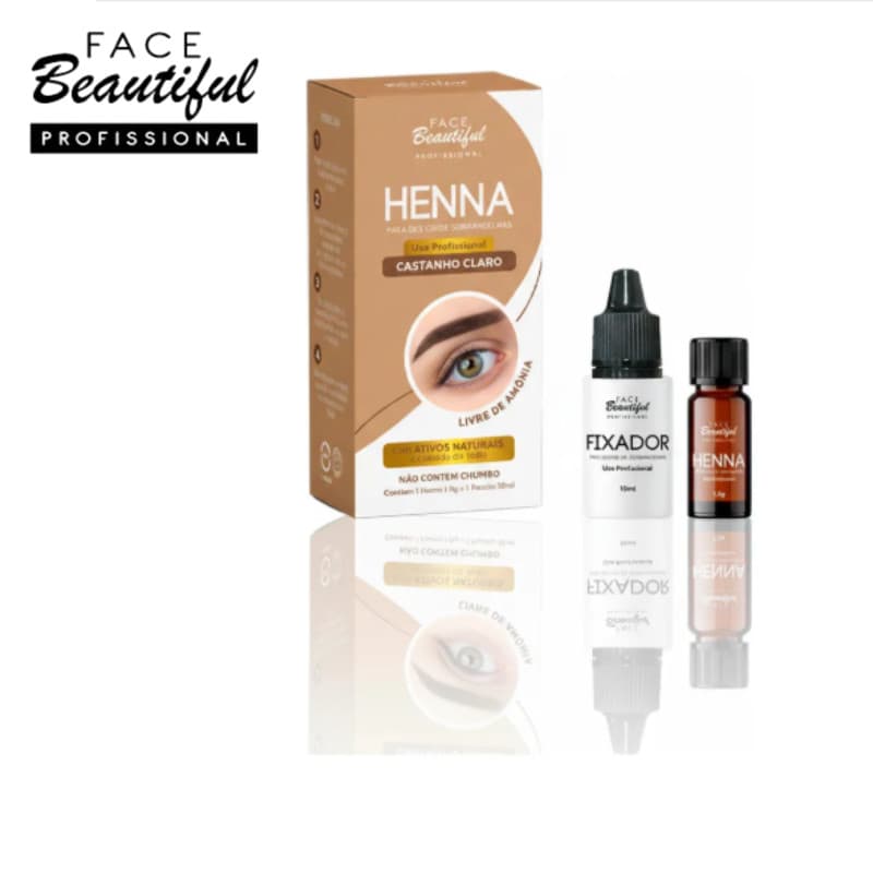 Henna Profissional para Sobrancelhas - Face Beautiful