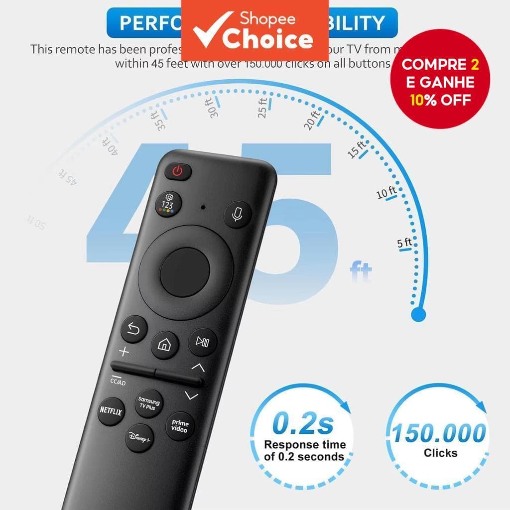 Controle Remoto de Substituição para Samsung Smart TV BN59-01432A QN75QN90CAFXZA QN85QN800CFXZA QN85QN900CFXZA