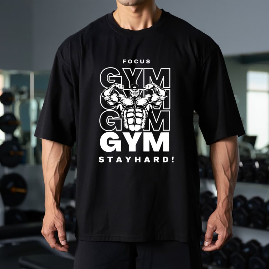 Camiseta  Academia Musculação Treino Oversized 100% ALGODÃO TREINO