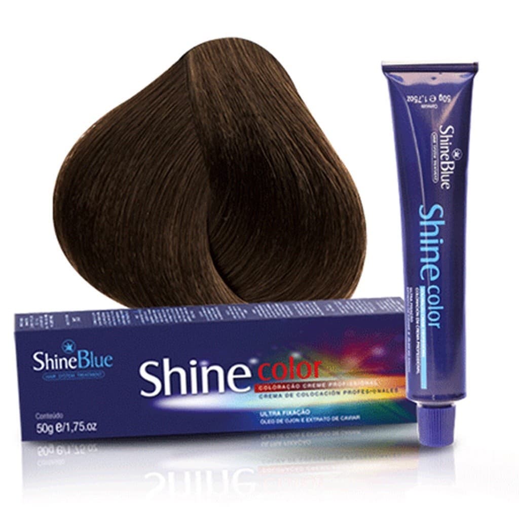 Coloração 5.3 Castanho Claro Dourado Shine Blue 50g