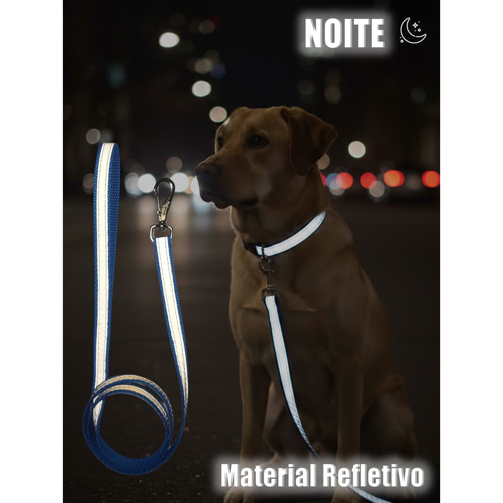 Guia Refletiva Cachorro Segurança em Passeios Noturnos (Não é LED)