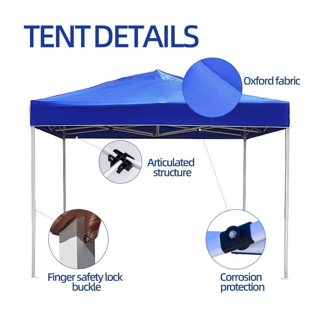 Tenda Cabana Gazebo Alumínio Dobrável Bolsa Transporte Praia 3x3x2,5m Erbmaquinas