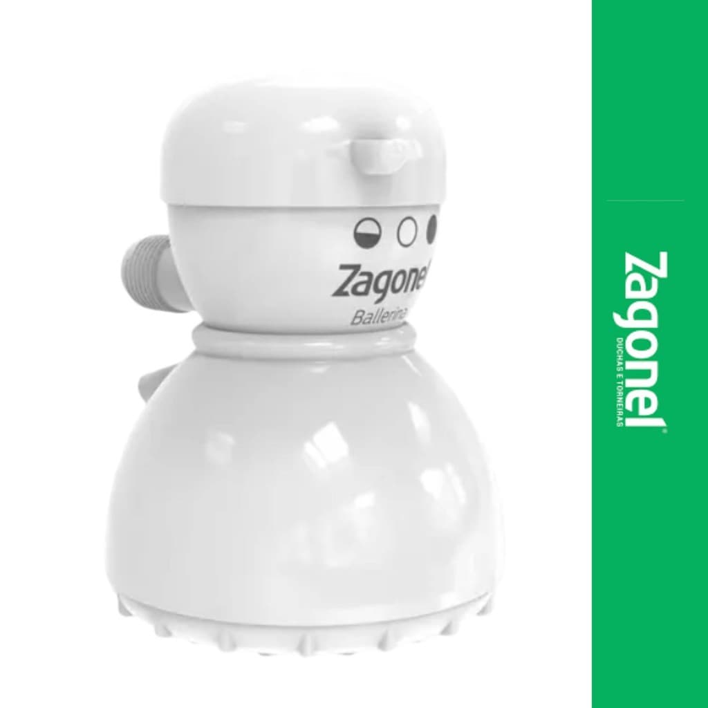 Ducha Eletrica Multitemperatura Ballerina Zagonel 3T 5350W 220V Branca
