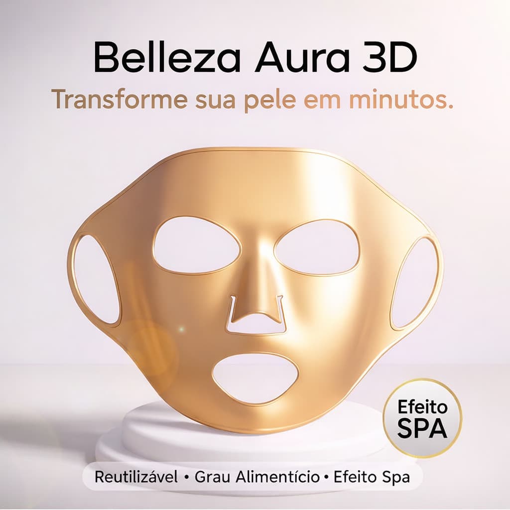 Máscara Facial Silicone 3D Reutilizável | Lifting Instantâneo e Hidratação Intensa